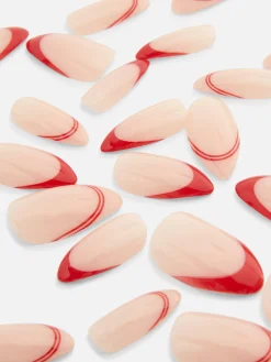 PS... Puntige Kunstnagels Met Contrasterende Tip