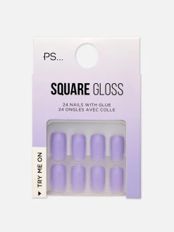 PS... Vierkante Glanzende Kunstnagels