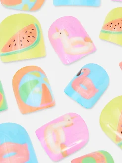 Puntige Kunstnagels Minikunstnagels Met Print
