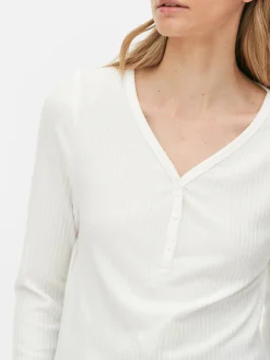 Pyjama Met Geruite Broek En Shirt Met Lange Mouwen