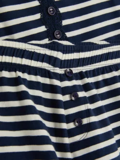 Pyjama Met Hemdje Met Kanten Rand En Korte Broek