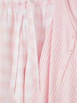 Pyjama Met Henley-shirt En Broek Met Patroon