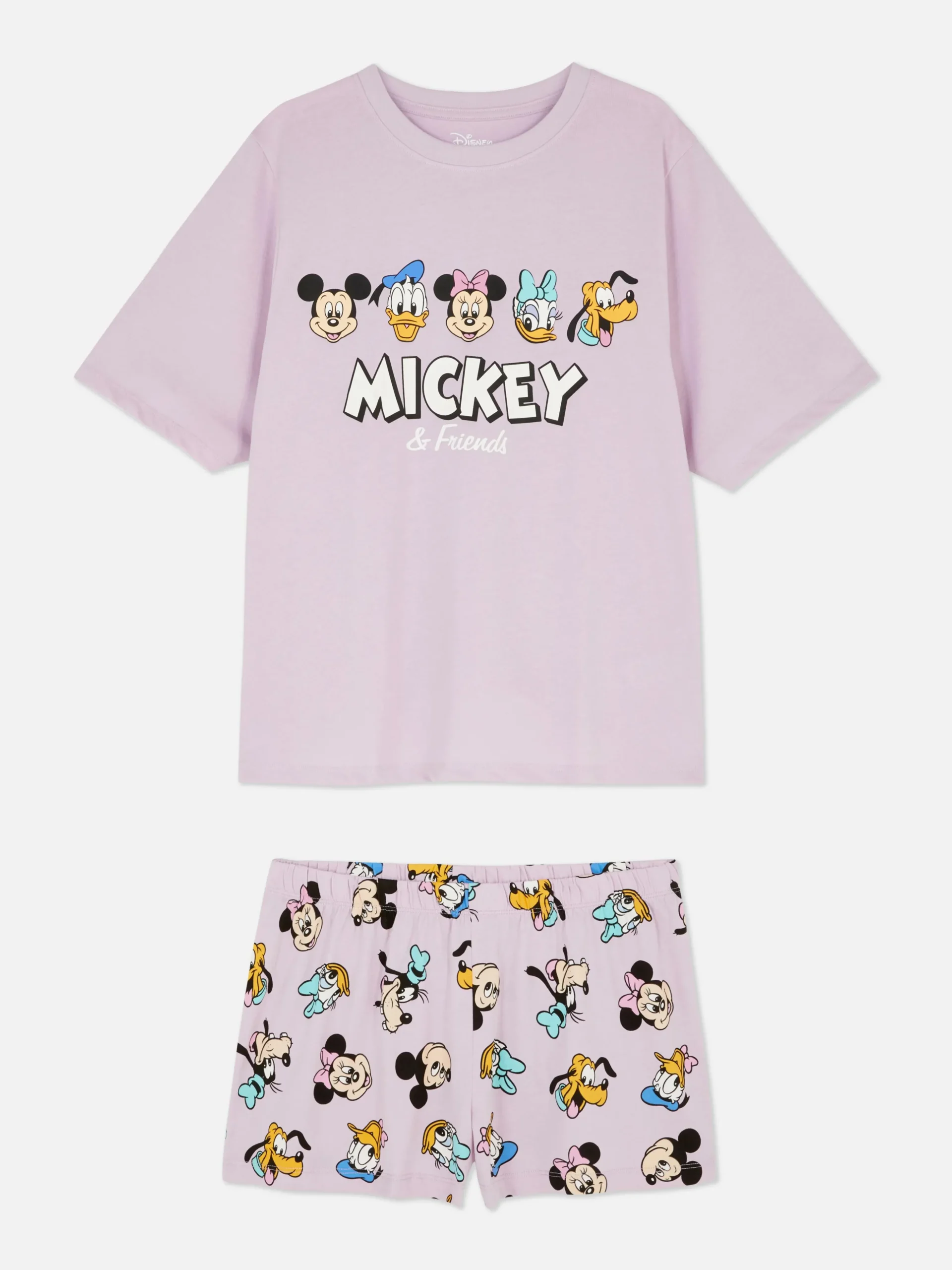 Pyjama Met T-shirt En Korte Broek Disney