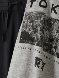Pyjama Met T-shirt En Korte Broek Tokyo