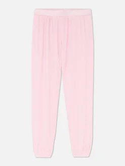 Pyjamabroek Met Geribde Enkelboorden