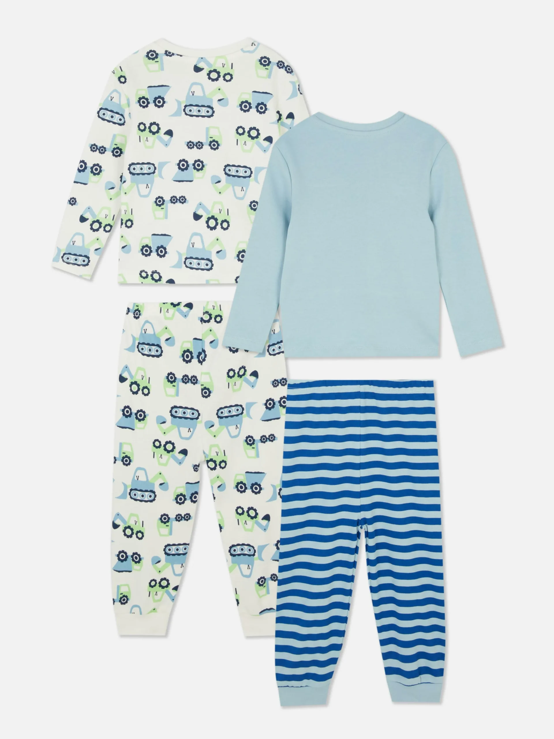 Pyjama's Met Lange Mouwen, Gemengd Patroon, Set Van 2