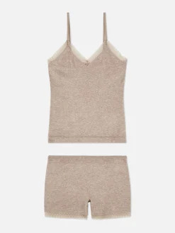 Pyjamaset Met Stretch, Met Hemdje En Korte Broek