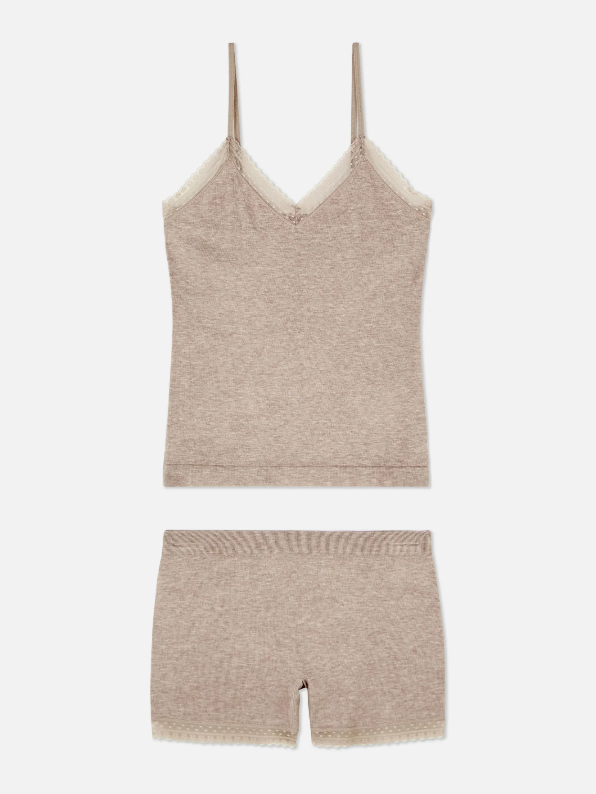 Pyjamaset Met Stretch, Met Hemdje En Korte Broek