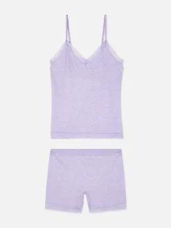 Pyjamaset Met Stretch, Met Hemdje En Korte Broek