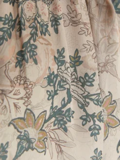 Pyjamashort Van Gebloemd Satijn