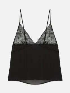 Pyjamatop Met Kant En Mesh