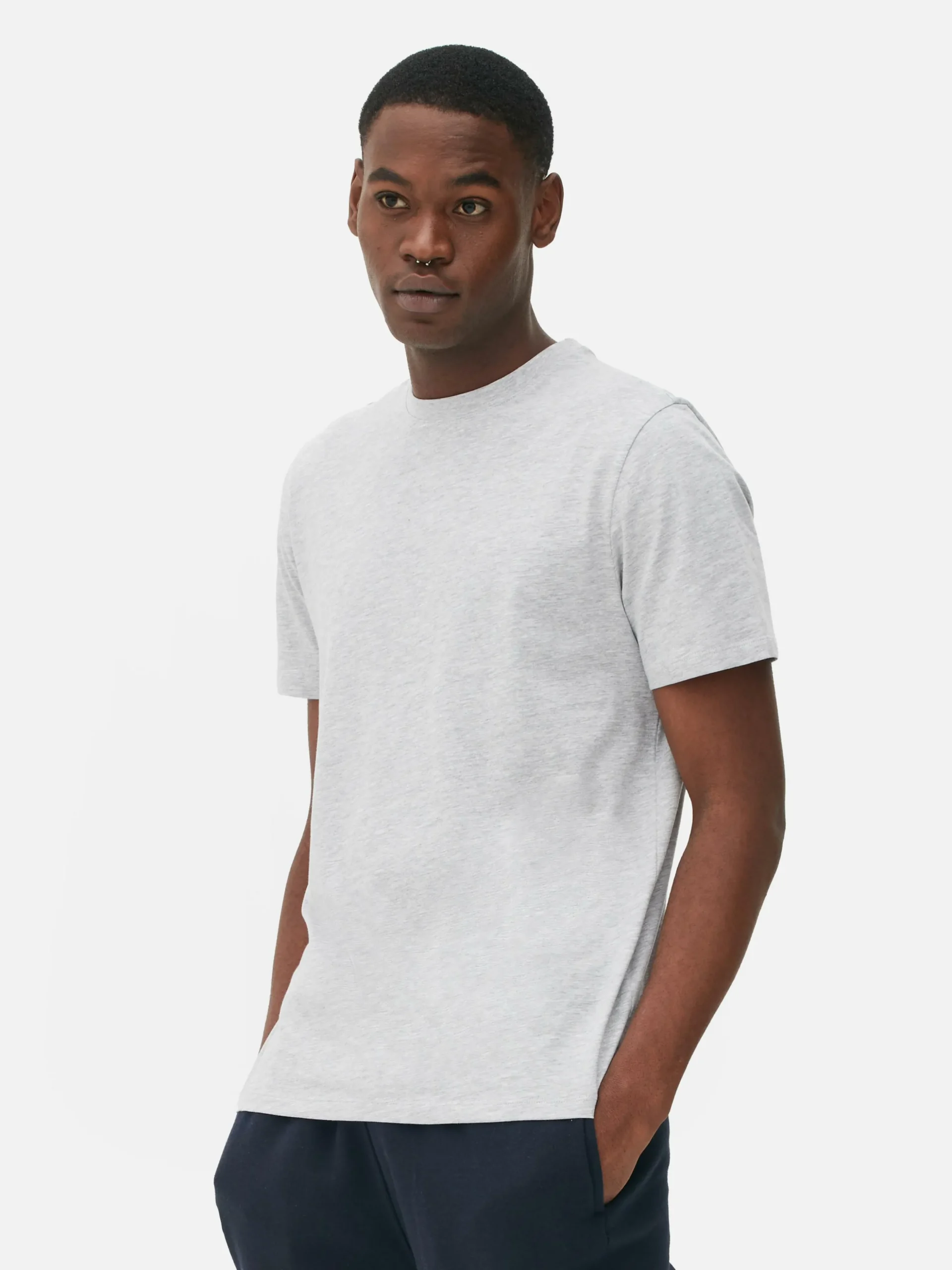 Regular Fit Gemêleerd T-shirt