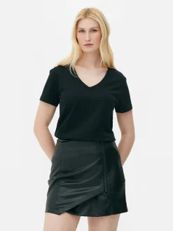 Regular Fit T-shirt Met V-hals