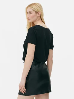 Regular Fit T-shirt Met V-hals