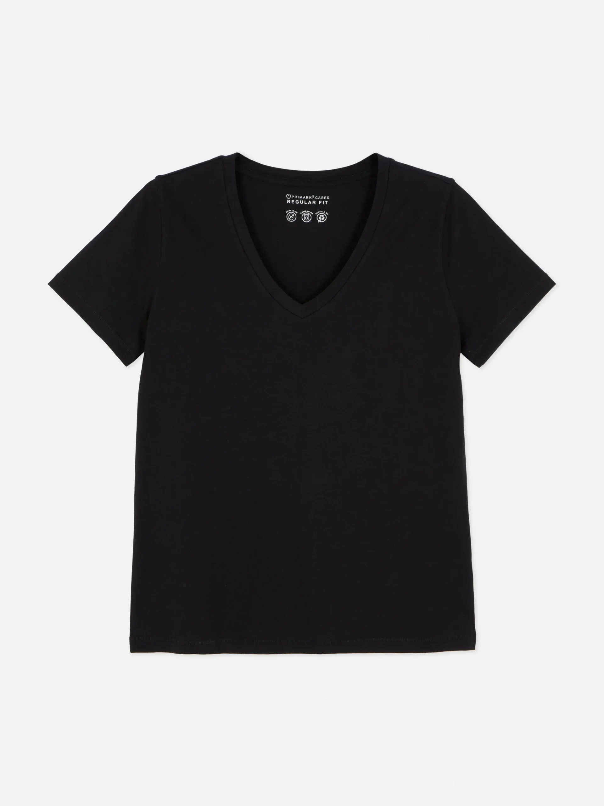 Regular Fit T-shirt Met V-hals