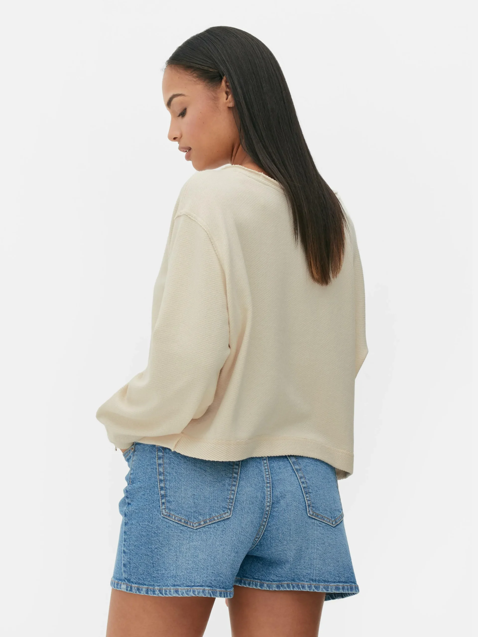 Relaxed Kort Sweatshirt