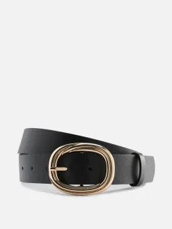Riem Met Ronde Gesp En Textuur