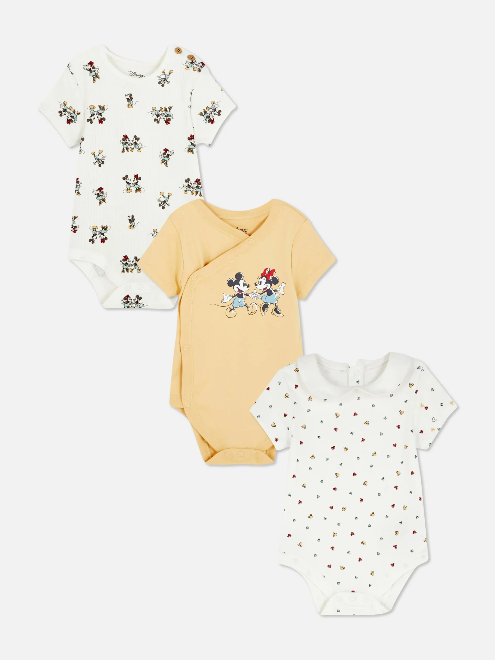 Rompertjes Disney Mickey En Minnie Mouse, Set Van 3