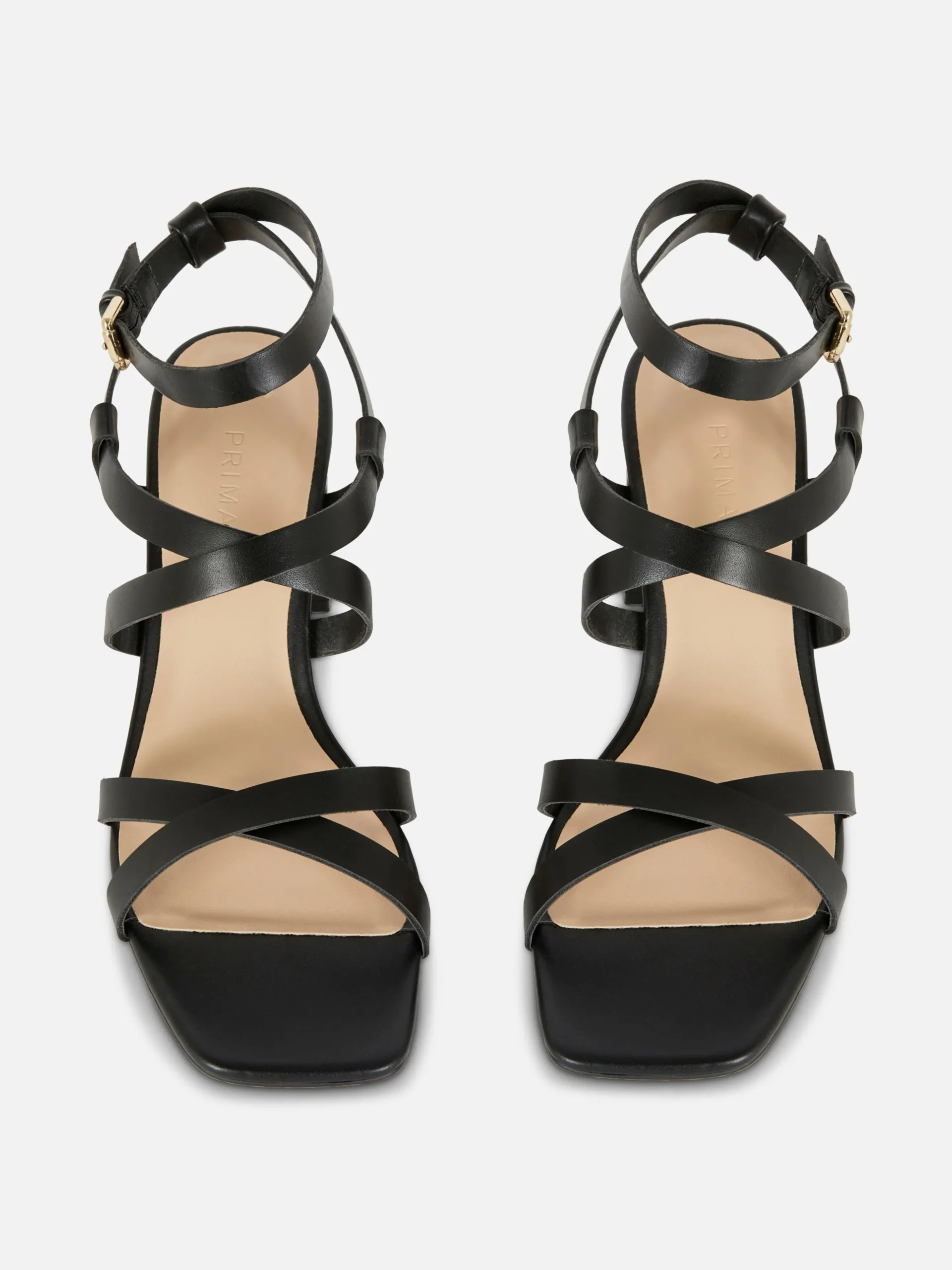 Sandalen Met Blokhak En Gekruiste Bandjes