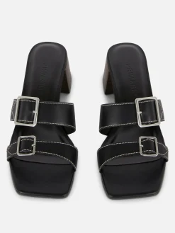 Sandalen Met Gespen En Blokhak