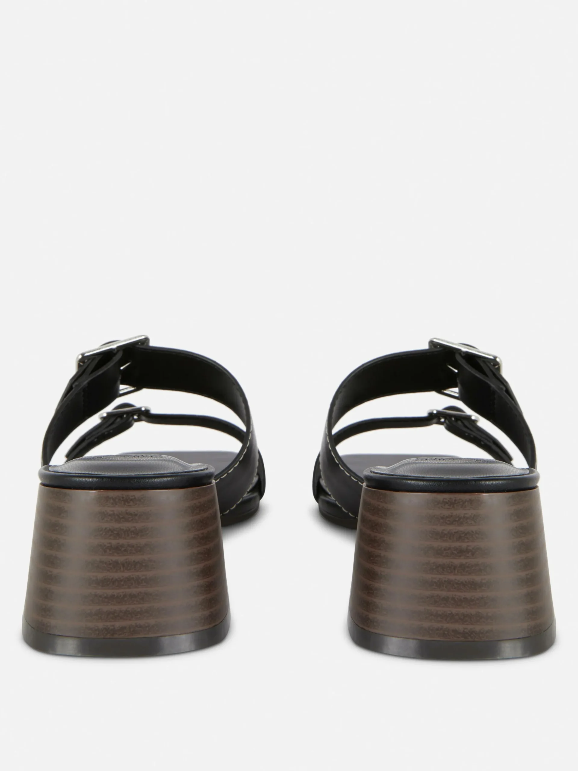 Sandalen Met Gespen En Blokhak