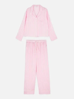 Satijnen Pyjama Met Lange Mouwen