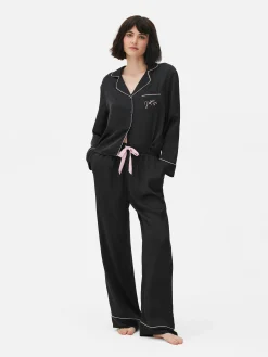 Satijnen Pyjama Met Lange Mouwen