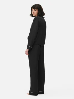 Satijnen Pyjama Met Lange Mouwen