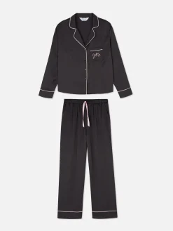 Satijnen Pyjama Met Lange Mouwen