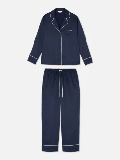 Satijnen Pyjamaset Met Lange Mouwen