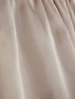 Satijnen Pyjamashort Met Kanten Zoom
