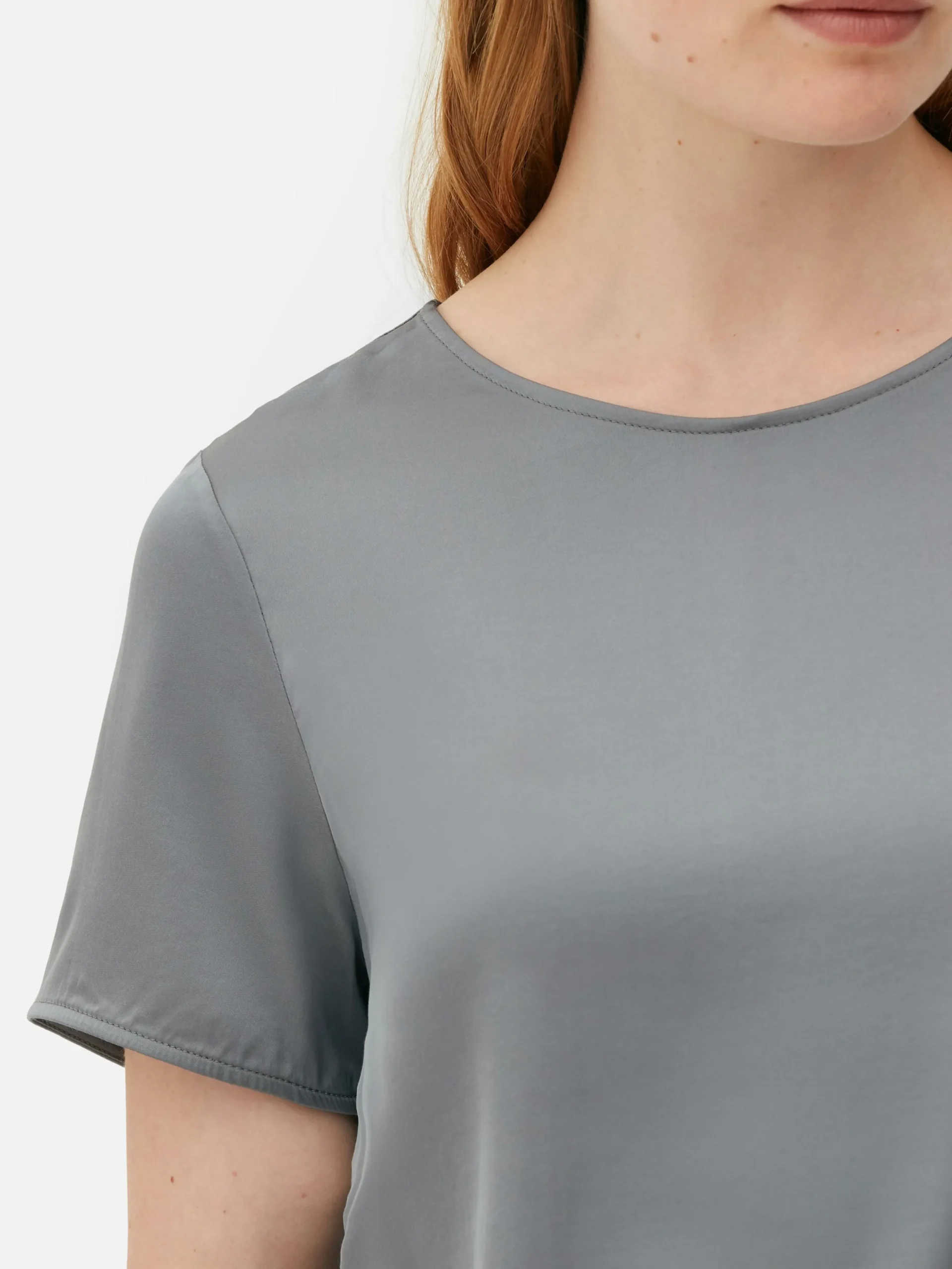 Satijnen T-shirt Met Korte Mouwen The Edit