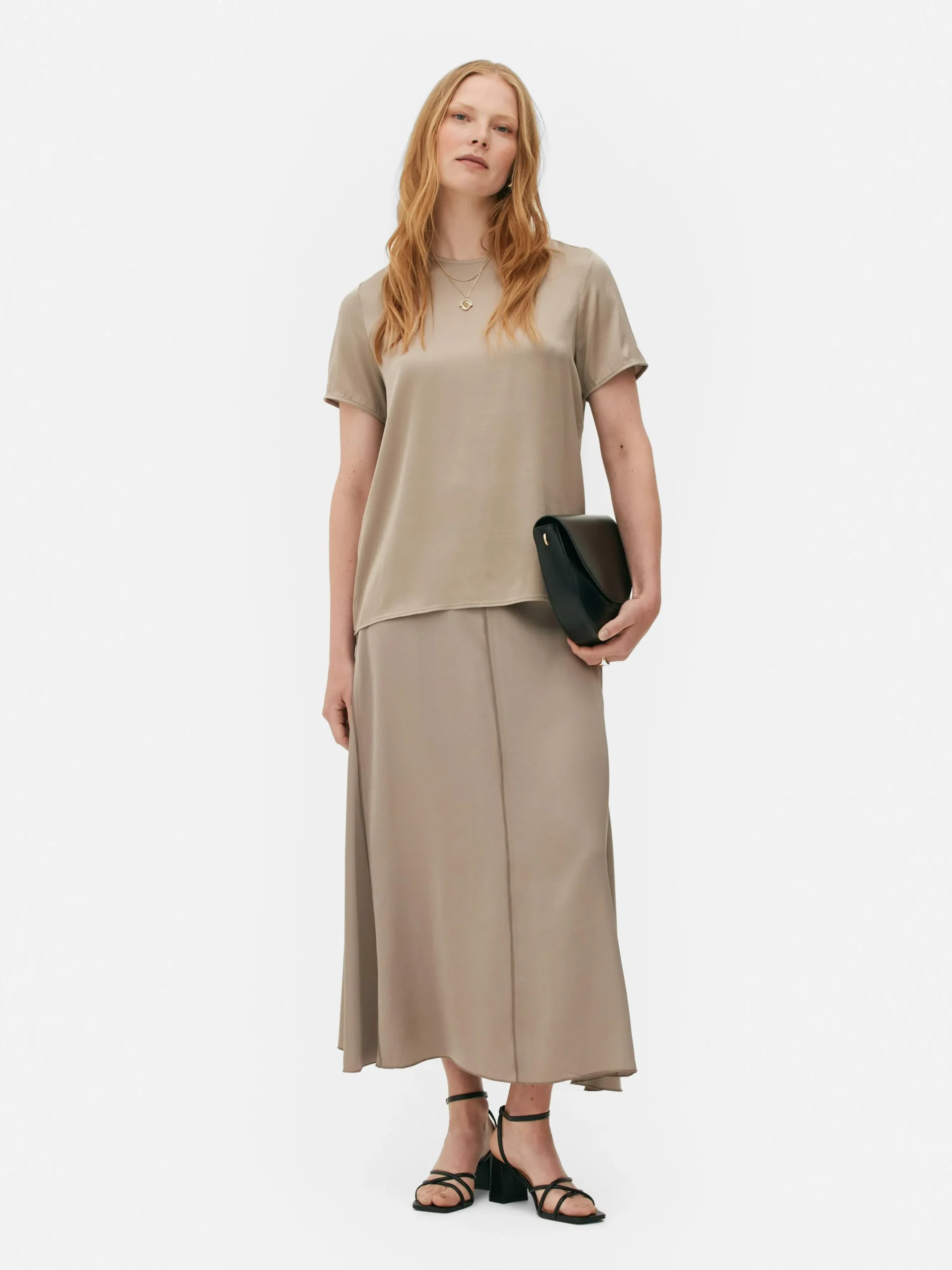 Satijnen T-shirt Met Korte Mouwen The Edit