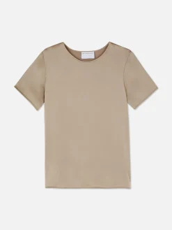 Satijnen T-shirt Met Korte Mouwen The Edit
