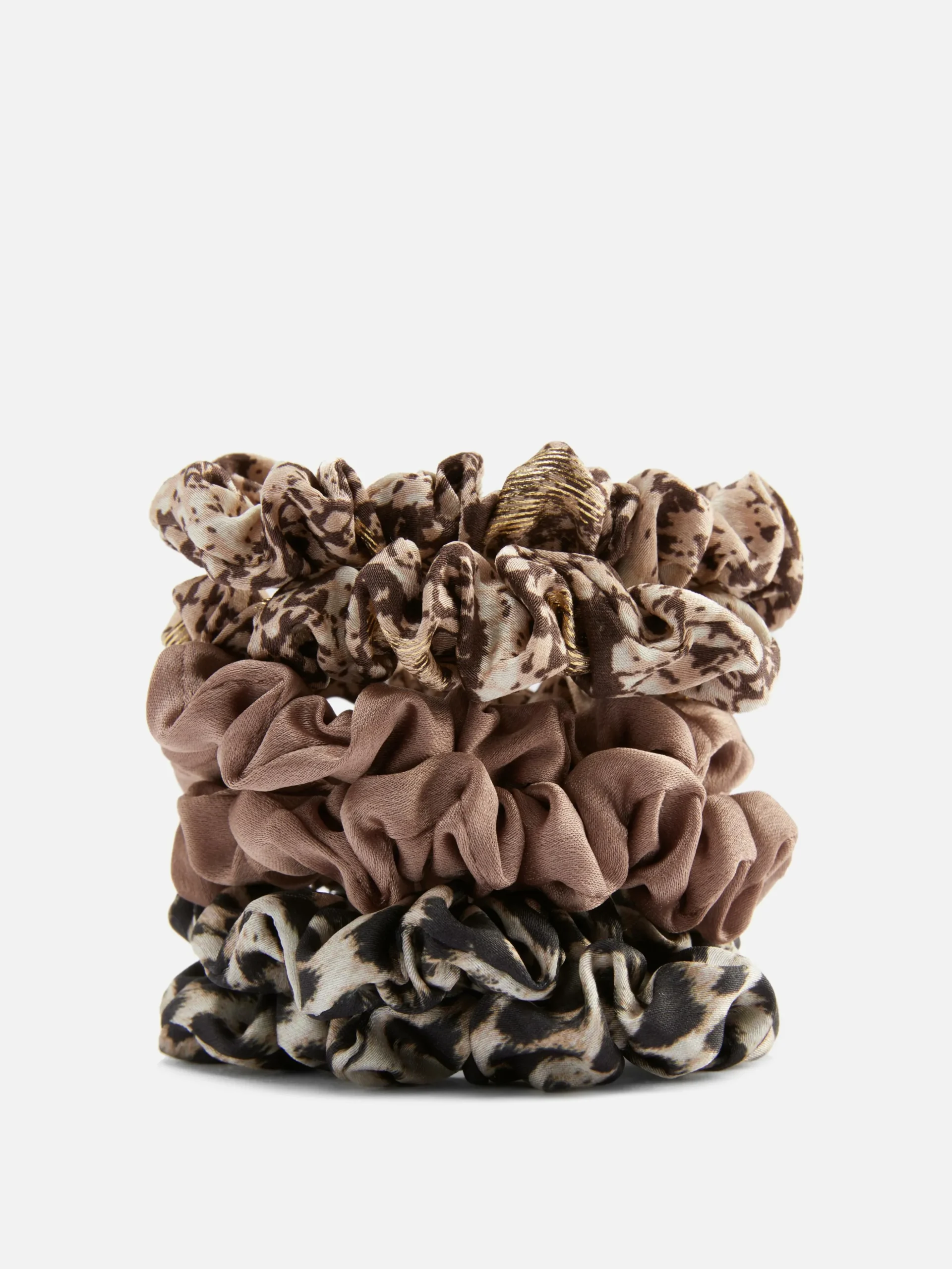 Scrunchies Met Dierenprint, Set Van 6