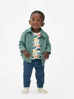 Set Met Dinosaurus-T-shirt, Chino En Shacket