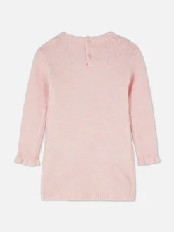 Set Met Gebreide Overgooier En Maillot Met Konijn