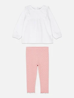 Set Van Blouse Met Ruches En Legging