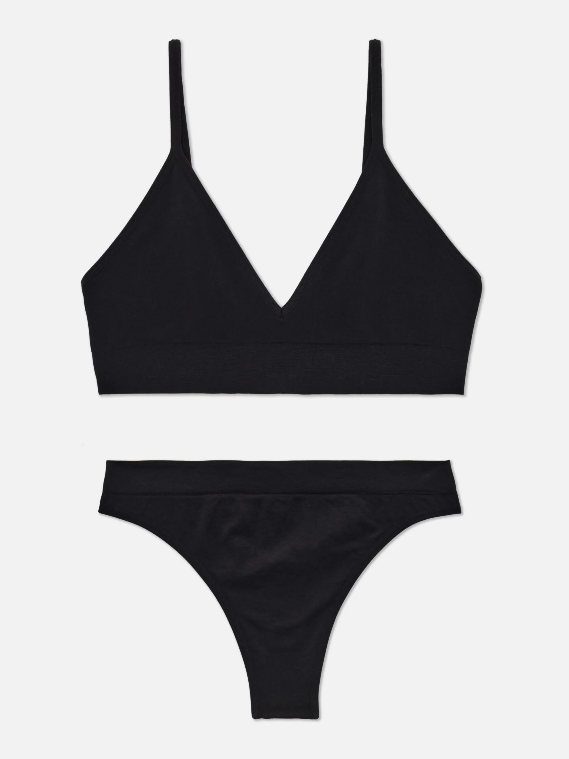 Set Van Naadloze Triangelbralette En String