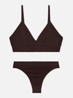 Set Van Naadloze Triangelbralette En String