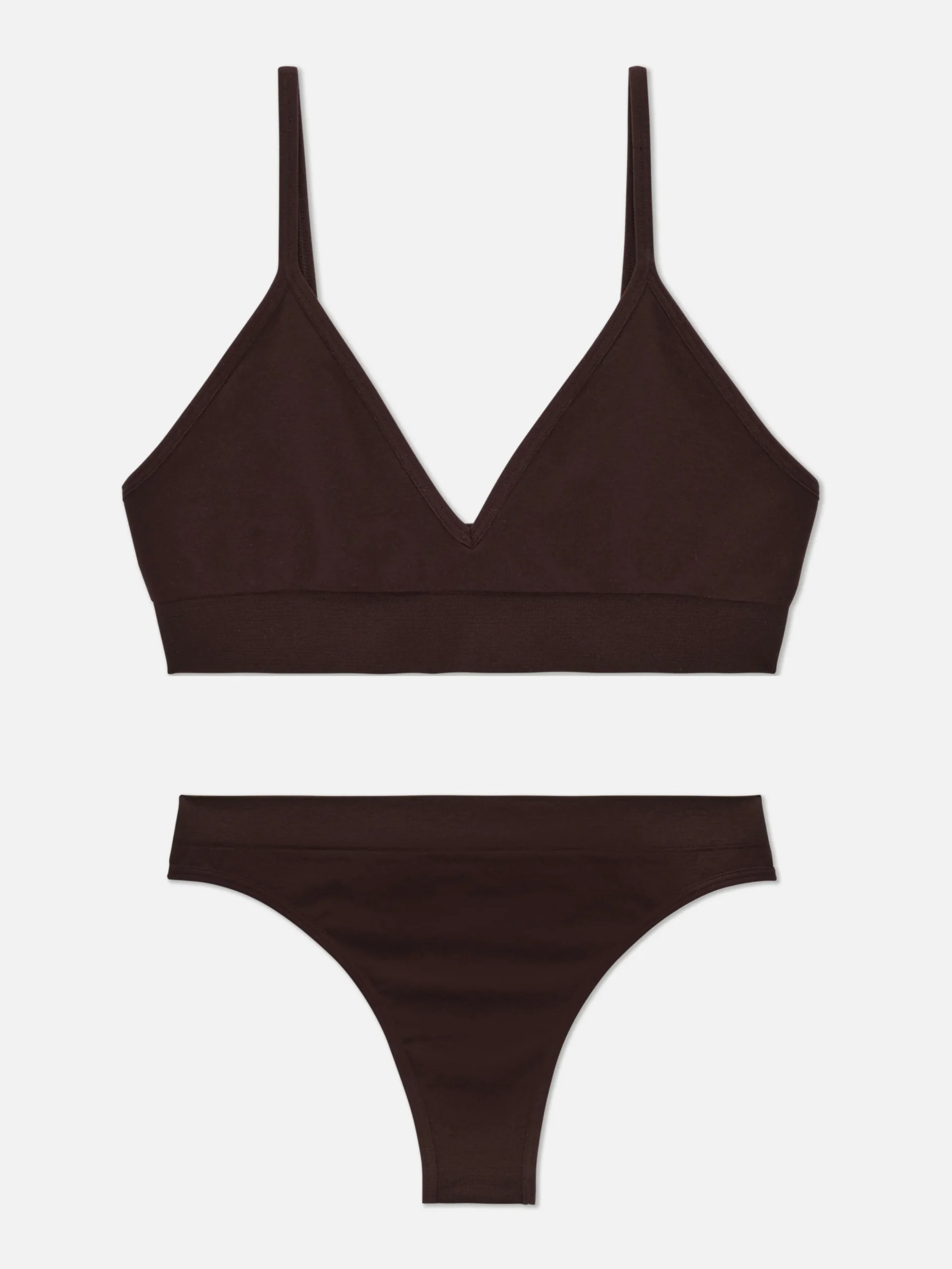 Set Van Naadloze Triangelbralette En String