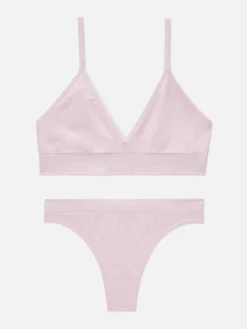 Set Van Naadloze Triangelbralette En String