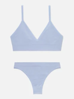 Set Van Naadloze Triangelbralette En String