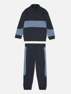 Set Van Sweatshirt En Joggingbroek Met Kleurblokken