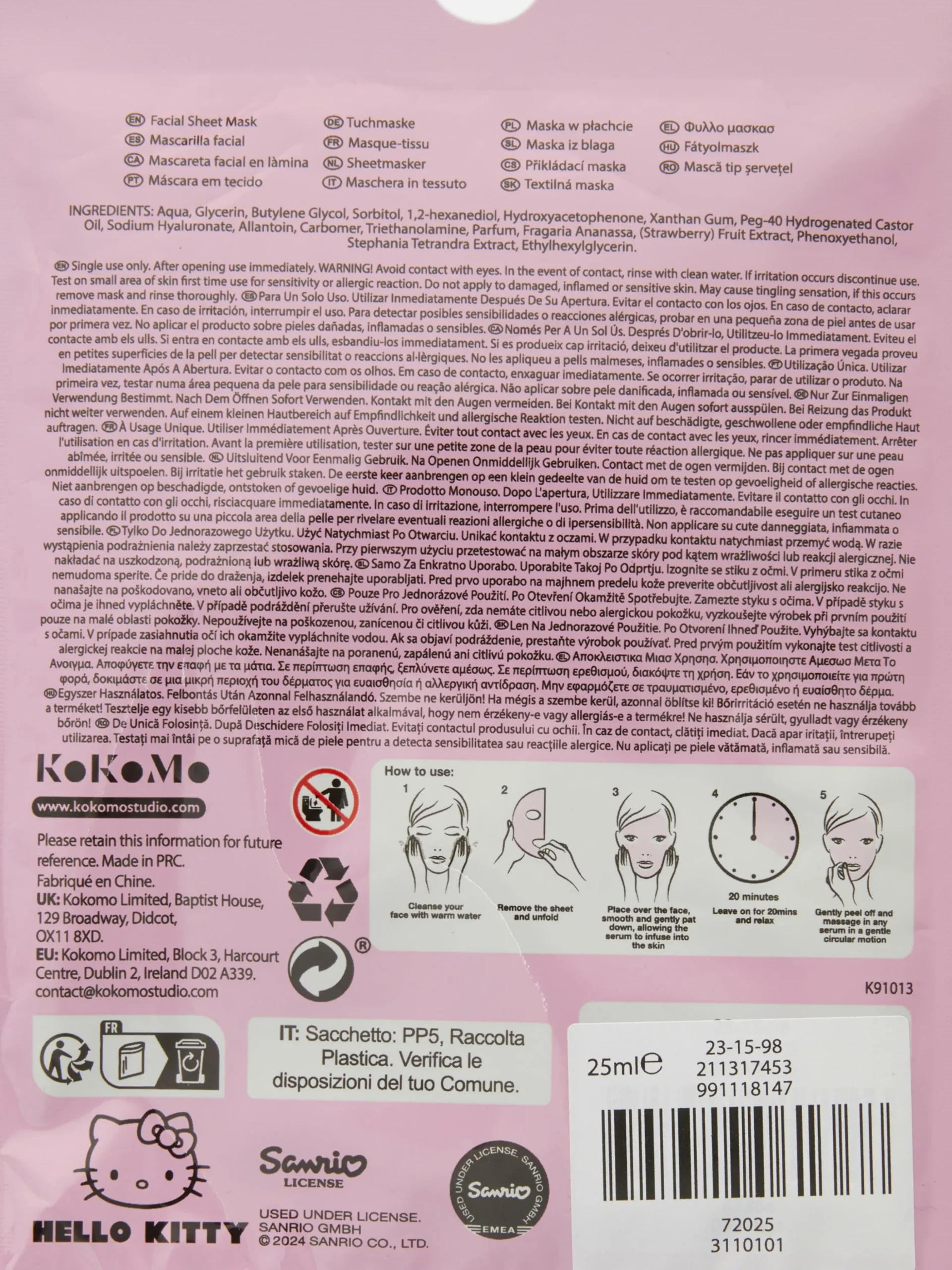 Sheetmasker Hello Kitty