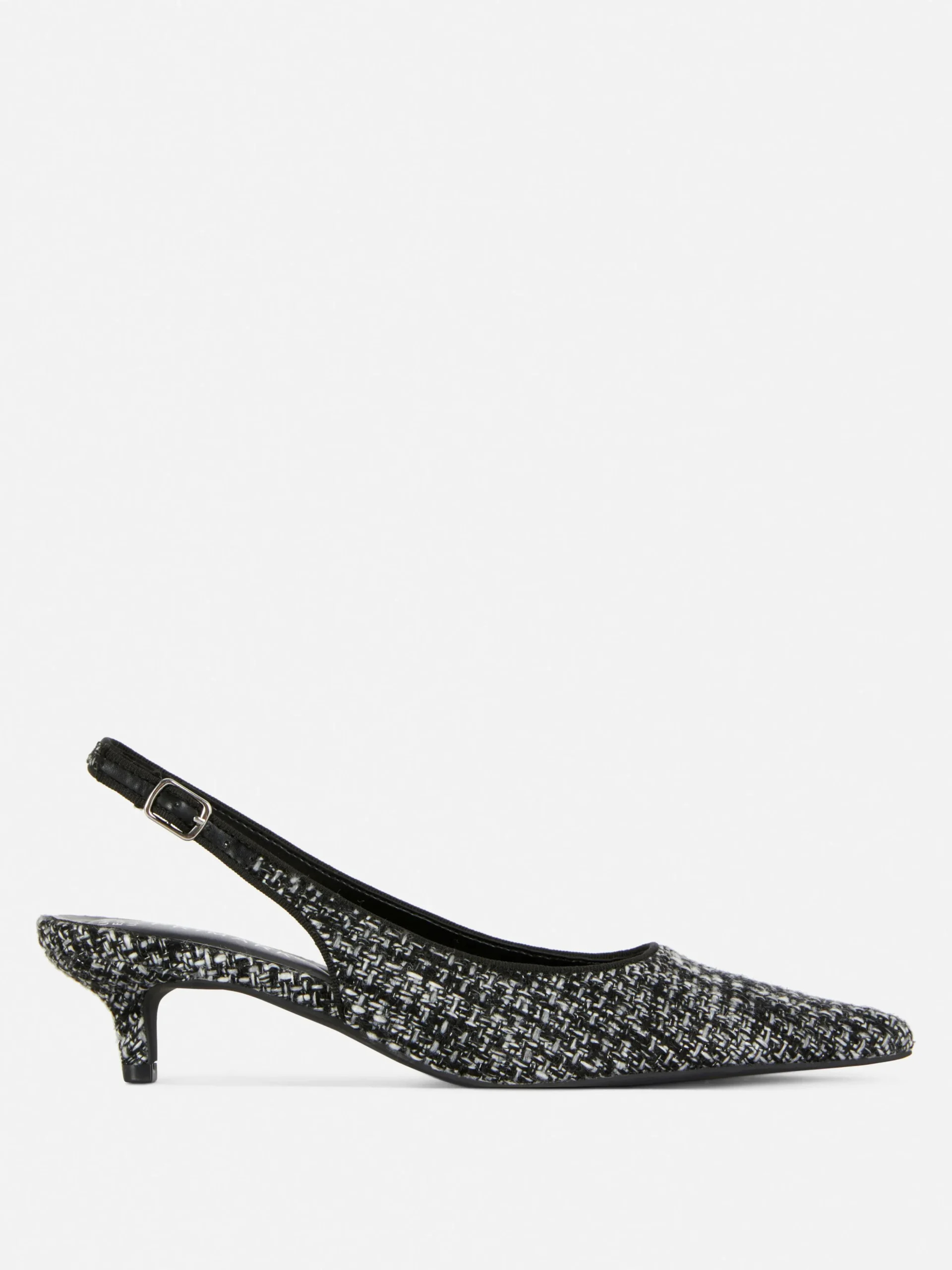 Slingback Kitten Heels Van Bouclé