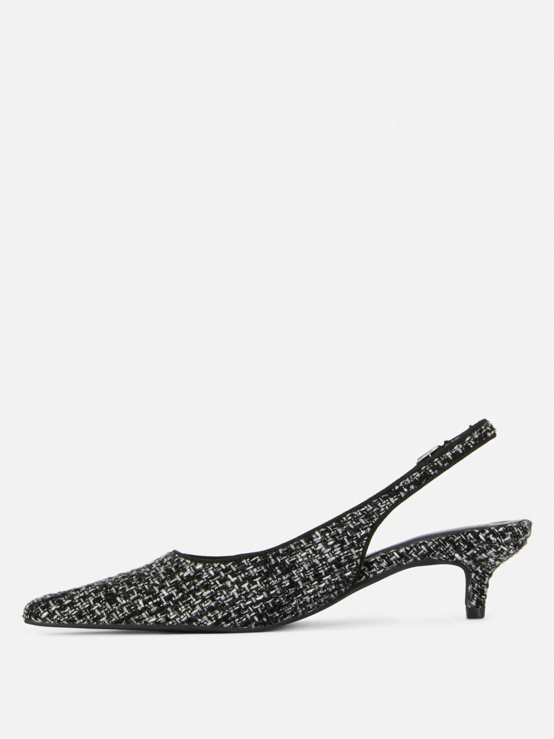 Slingback Kitten Heels Van Bouclé