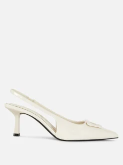 Slingback-pumps Met Lage Hak