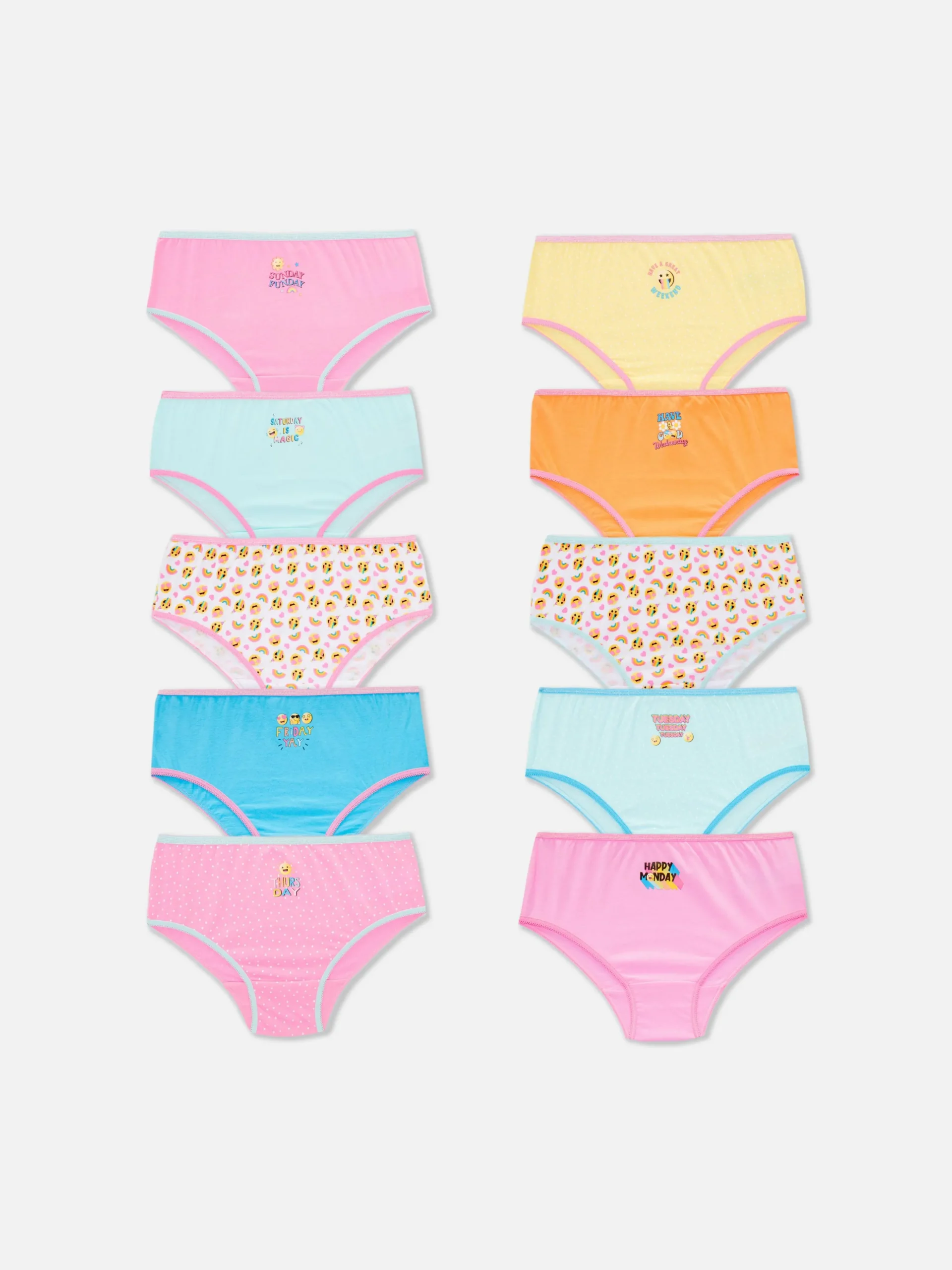 Slips Met Emoji-print, Set Van 10