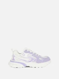 Sneakers Met Inzetstukken En Dikke Zool